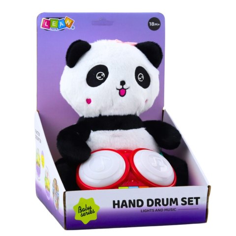 Pluszowa Panda Z Bębenkami Maskotka Przytulanka Światła Dźwięki LEAN Toys