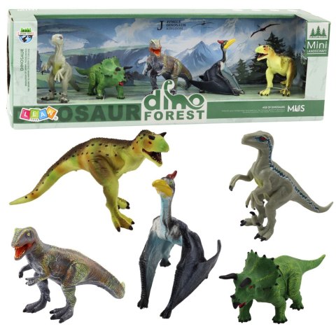 Zestaw Realistycznych Figurek Dinozaurów Las 5el LEAN Toys