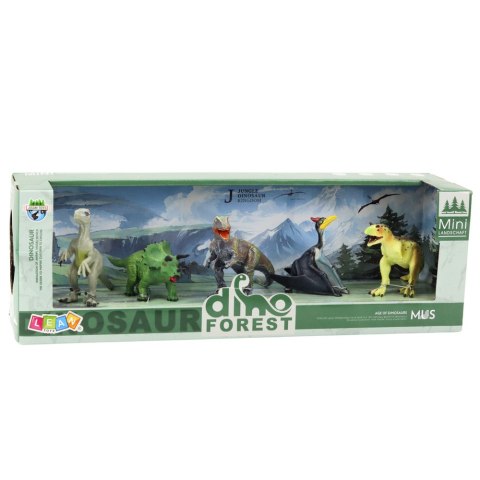 Zestaw Realistycznych Figurek Dinozaurów Las 5el LEAN Toys