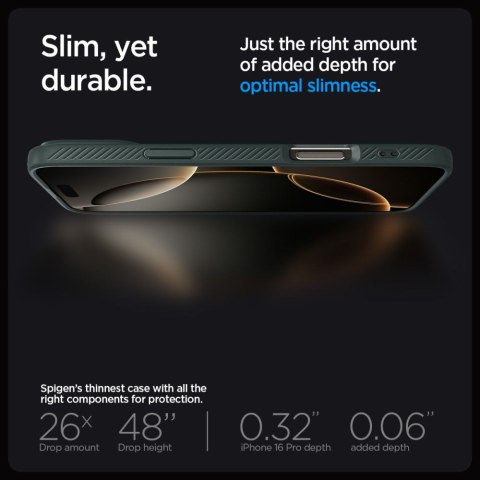 Etui case na iPhone 16 Pro Max Liquid Air - zielone SPIGEN