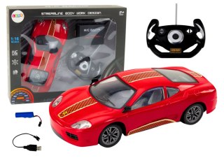 Auto Sportowe Zdalnie Sterowane RC Światła Niebieski 1:16 LEAN Toys