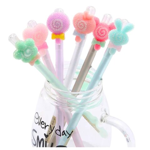 Długopis Żelowy Z Gumką Do Zmazywania Zatyczka W Diamenciki 0.5mm LEAN Toys