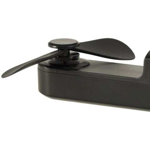 Wiatrak biurkowy wentylator mini ręczny składany wiatraczek przenośny USB czarny Kik Sp. z o. o. Sp. k.