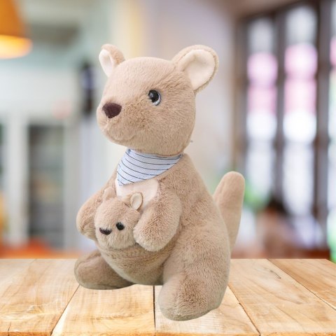 Pluszowa Maskotka Przytulanka Kangur Z Młodym 23cm LEAN Toys