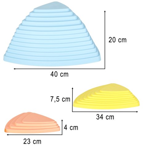 Ścieżka sensoryczna kamienie rzeczne do treningu równowagi podłoga to lawa gra 11 elementów pastelowa Kik Sp. z o. o. Sp. k.