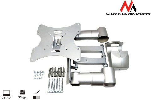 Uchwyt do monitora 23-42'' 30 kg uniwersalny MC-503A S max vesa 200 srebrny Maclean