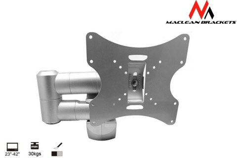 Uchwyt do monitora 23-42'' 30 kg uniwersalny MC-503A S max vesa 200 srebrny Maclean