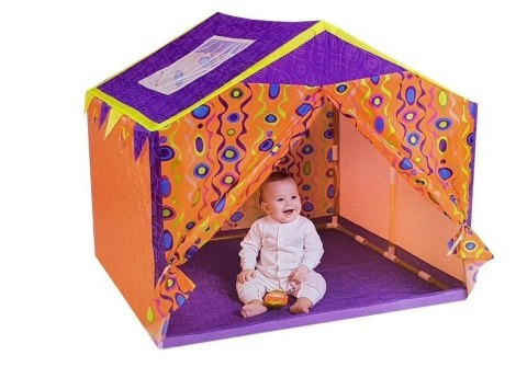 Kolorowy Namiot Domek dla Dzieci 112 cm x 110 cm x 102 cm LEAN Toys