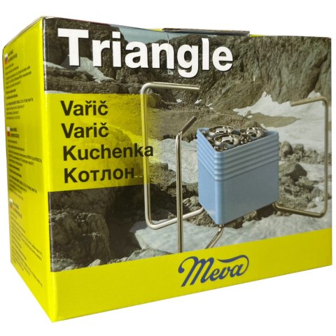 Kuchenka turystyczna na kartusze gazowe TRIANGLE 3 palniki zapalniczka 2,3 kW MEVA