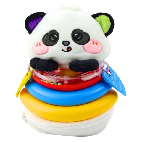 Zabawka Sensoryczna Tumbler Panda Piramidka Bujana Gryzaki Grzechotka LEAN TOYS