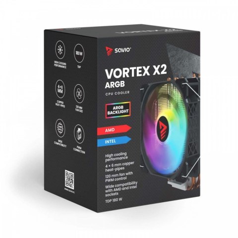 Chłodzenie procesora CPU Vortex X2 ARGB Savio