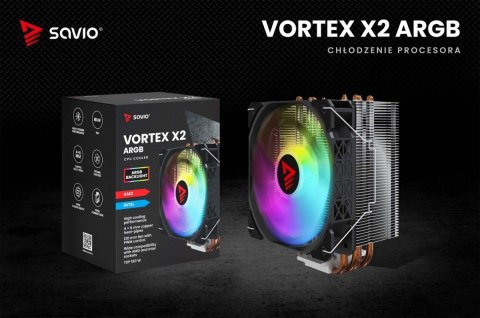 Chłodzenie procesora CPU Vortex X2 ARGB Savio