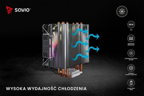 Chłodzenie procesora CPU Vortex X2 ARGB Savio