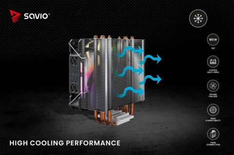 Chłodzenie procesora CPU Vortex X2 ARGB Savio
