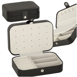 Szkatułka pudełko na biżuterię organizer czarny Kik Sp. z o. o. Sp. k.