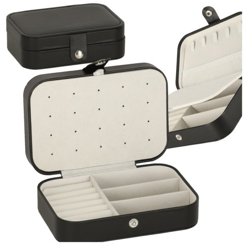 Szkatułka pudełko na biżuterię organizer czarny Kik Sp. z o. o. Sp. k.