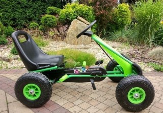 Gokart Zielony A-15 Pompowane Koła LEAN CARS