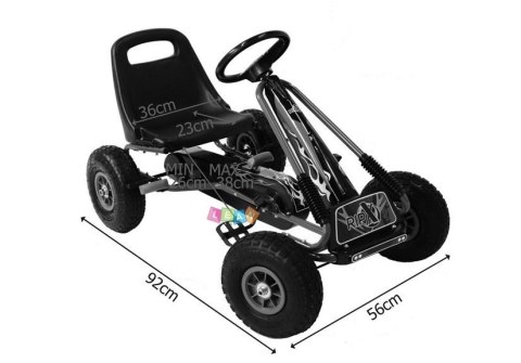 Gokart Zielony A-15 Pompowane Koła LEAN CARS