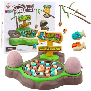 Gra Zręcznościowa Łowienie Dinozaurów Wędki Magnetyczne Dźwięki LEAN Toys