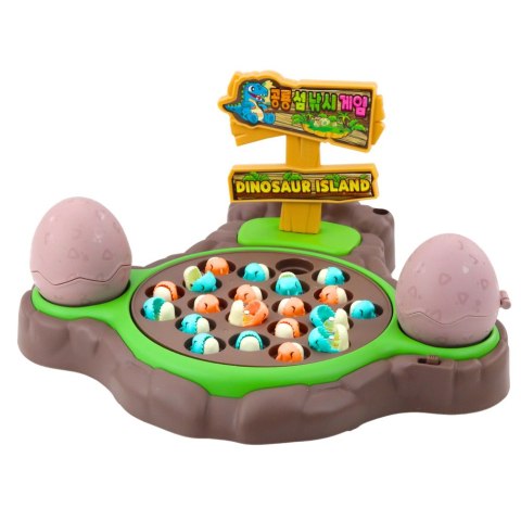 Gra Zręcznościowa Łowienie Dinozaurów Wędki Magnetyczne Dźwięki LEAN Toys