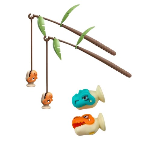 Gra Zręcznościowa Łowienie Dinozaurów Wędki Magnetyczne Dźwięki LEAN Toys