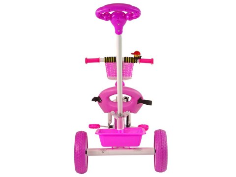 Rower Trójkołowy PRO100 Różowy Koszyk Koła EVA LEAN Trike