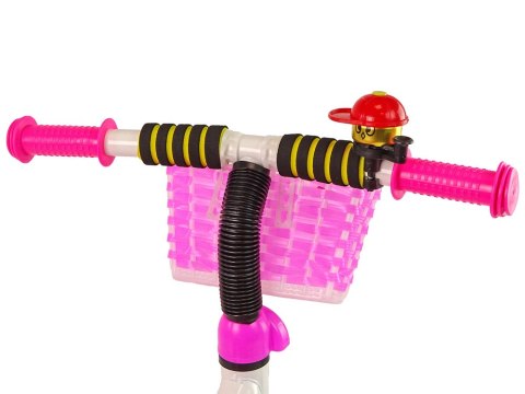 Rower Trójkołowy PRO100 Różowy Koszyk Koła EVA LEAN Trike