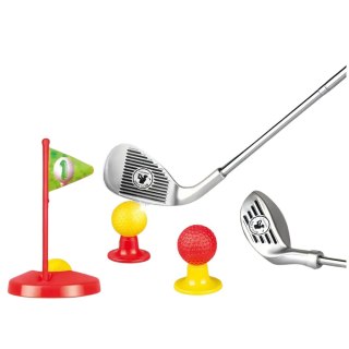 Zestaw Golfowy Dla Dzieci Kije Piłeczki Flagi Podstawki 48el LEAN Toys