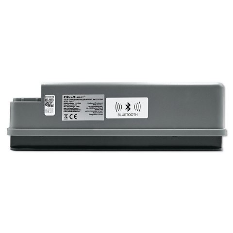 Solarny regulator ładowania MPPT z czujnikiem temperatury 30A | 12V/24V | LCD | 2xUSB | Bluetooth | APP | GEL | LiFePO4 Qoltec