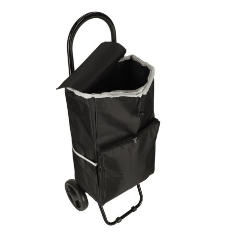 Wózek torba na zakupy na kółkach ze stelażem 95cm czarny Kik Sp. z o. o. Sp. k.