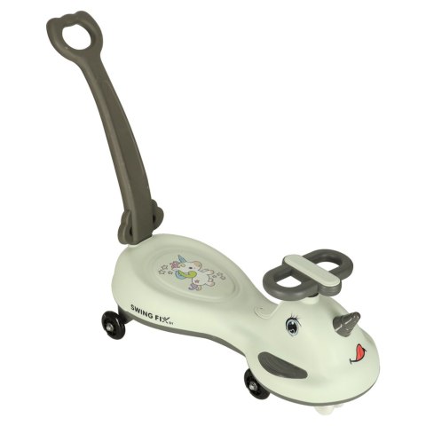 Jeździk grawitacyjny LED Swing FIX S1 skuter z rączką szary max 65kg Kik Sp. z o. o. Sp. k.