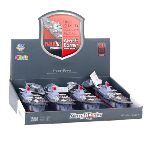 Lotniskowiec Statek Militarny Napęd Efekt Wodny Wiaderko Lejek LEAN Toys