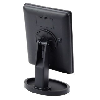 Lusterko Kosmetyczne 16 Diod LED Z Podstawką Regulacja Czarne LEAN