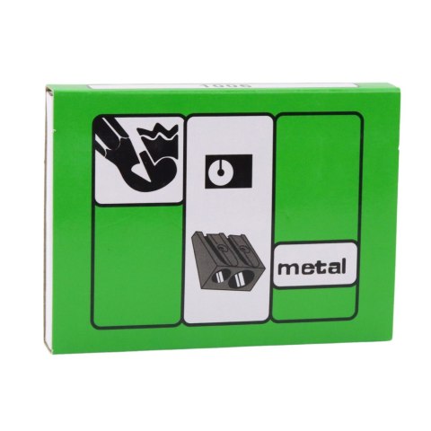 Temperówka Strugaczka Metalowa Podwójna Do Grubych i Cienkich Kredek LEAN