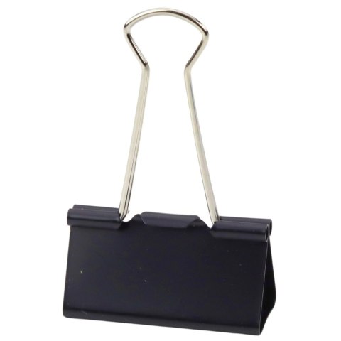 Zestaw Uniwersalne Klipsy Biurowe Stal Sprężynowa Czarny 41mm 12szt LEAN