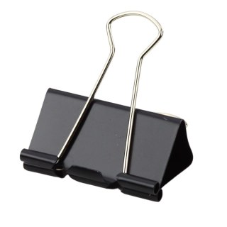 Zestaw Uniwersalne Klipsy Biurowe Stal Sprężynowa Czarny 51mm 12szt LEAN