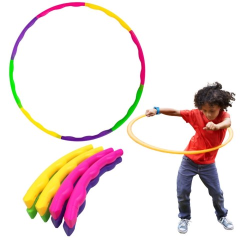 Hula Hop Z Wypustkami Składane Kolorowe 7El Średnica 50cm LEAN TOYS