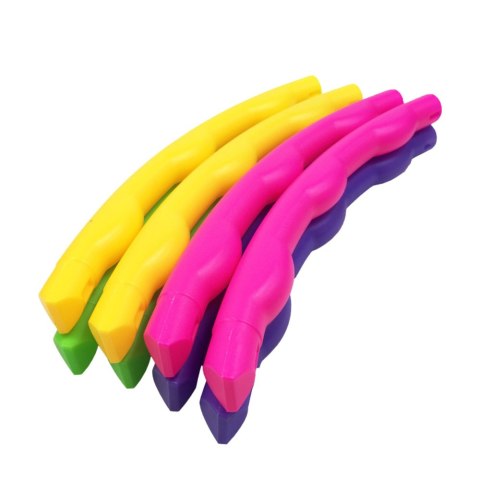 Hula Hop Z Wypustkami Składane Kolorowe 7El Średnica 50cm LEAN TOYS