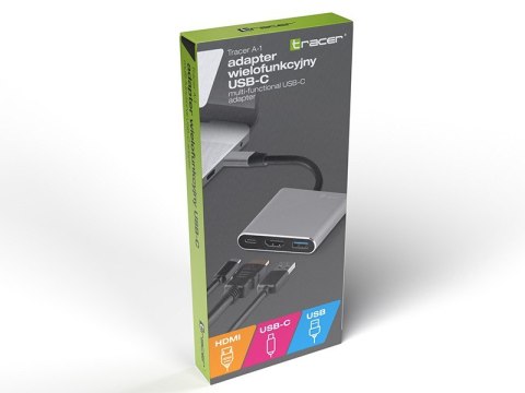 Adapter A-1 USB-C HDMI 4k, USB 3.0, PDW 100W Tracer