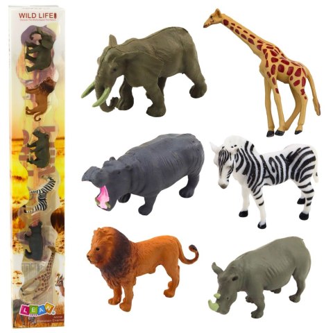 Zestaw Mini Figurki Dzikie Zwierzęta Afryki 6-8cm 6szt LEAN TOYS