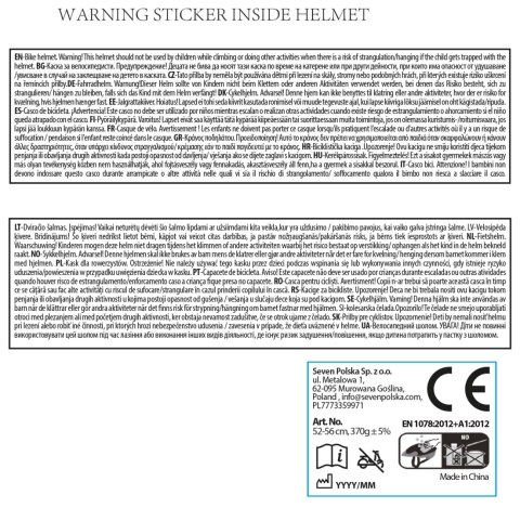 KASK SPORTOWY STITCH - ROZM. M