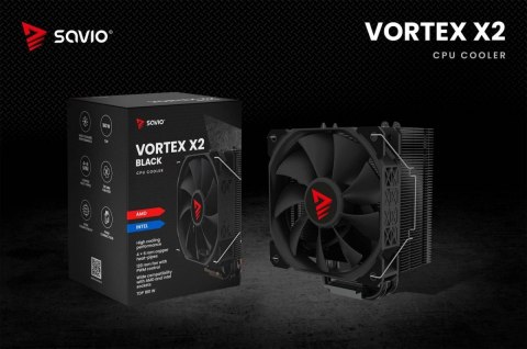 Chłodzenie procesora CPU Vortex X2 Black Savio