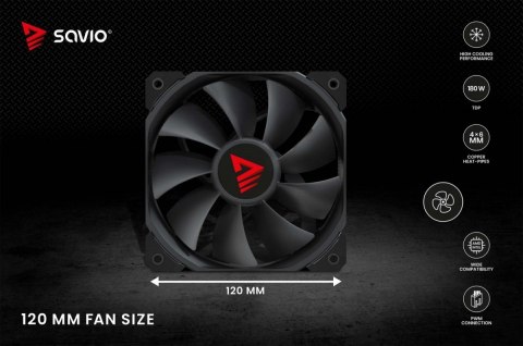 Chłodzenie procesora CPU Vortex X2 Black Savio