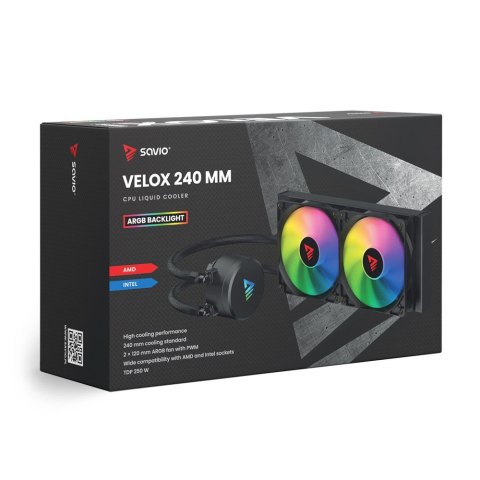 Chłodzenie wodne CPU ARGB VELOX 240mm Savio
