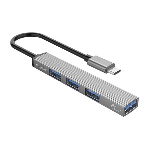 Hub AH-13 stacja dokująca rozdzielacz USB-C na 4x USB-A - szary ORICO