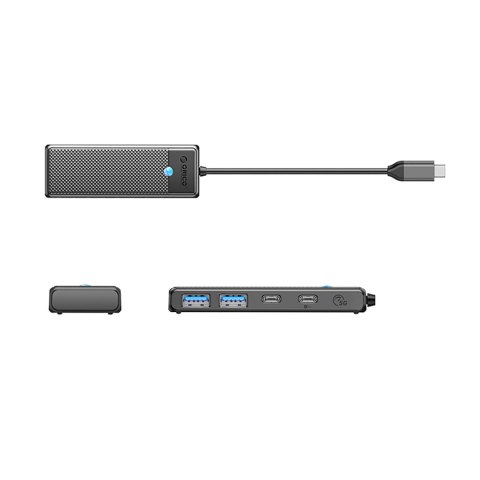 Hub PAPW2AC-C3 rozdzielacz USB-C na USB-A USB-C - czarny ORICO
