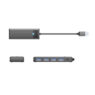Hub PAPW4A-C3 rozdzielacz 4x USB-A - czarny ORICO