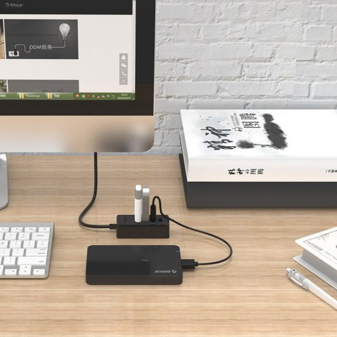 Hub rozdzielacz W5P-U2-030 4x USB-A 30cm - czarny ORICO
