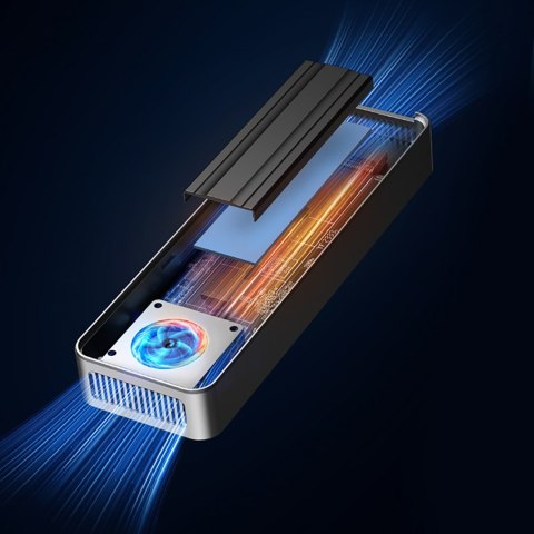 Kieszeń obudowa na dysk OUM2-G20 M.2 NVME USB-C 20Gb/s - srebrna ORICO