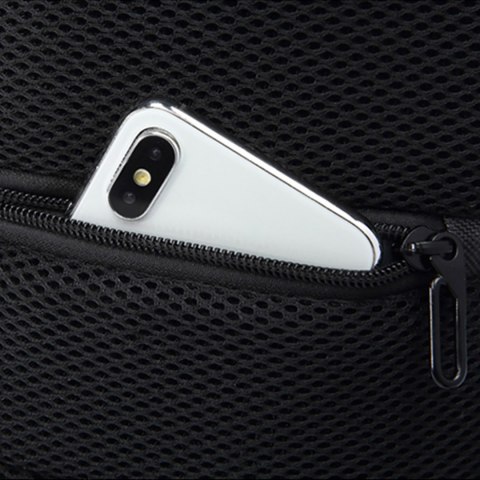 Plecak miejski Premium na jedno ramię antykradzieżowy z organizerem i USB - czarny WOZINSKY